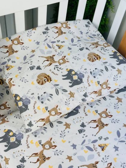 ❤ Змінна дитяча постіль, підковдра 110см на 90см. Принт - Єнот, бембі, зайка. (#94180367) ✓ Anna Konvert 2