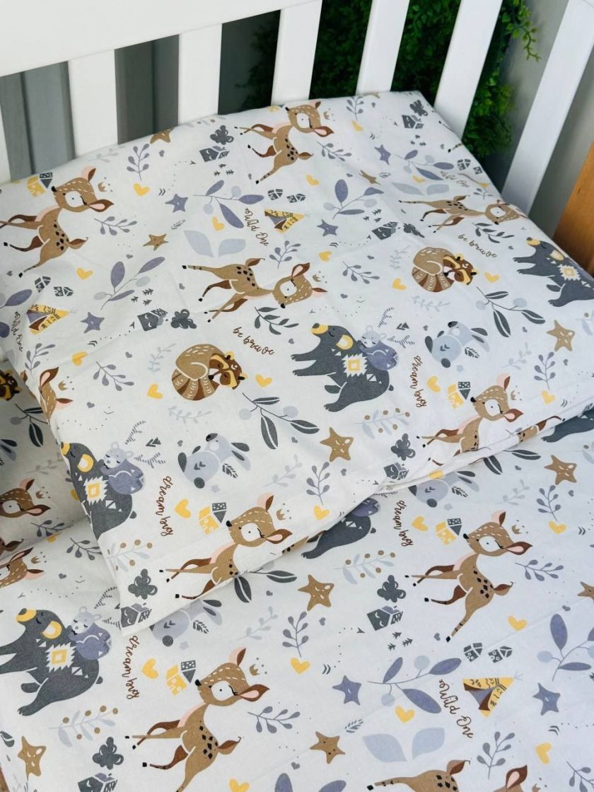 ❤ Змінна дитяча постіль, підковдра 110см на 90см. Принт - Єнот, бембі, зайка. (#94180367) ✓ Anna Konvert