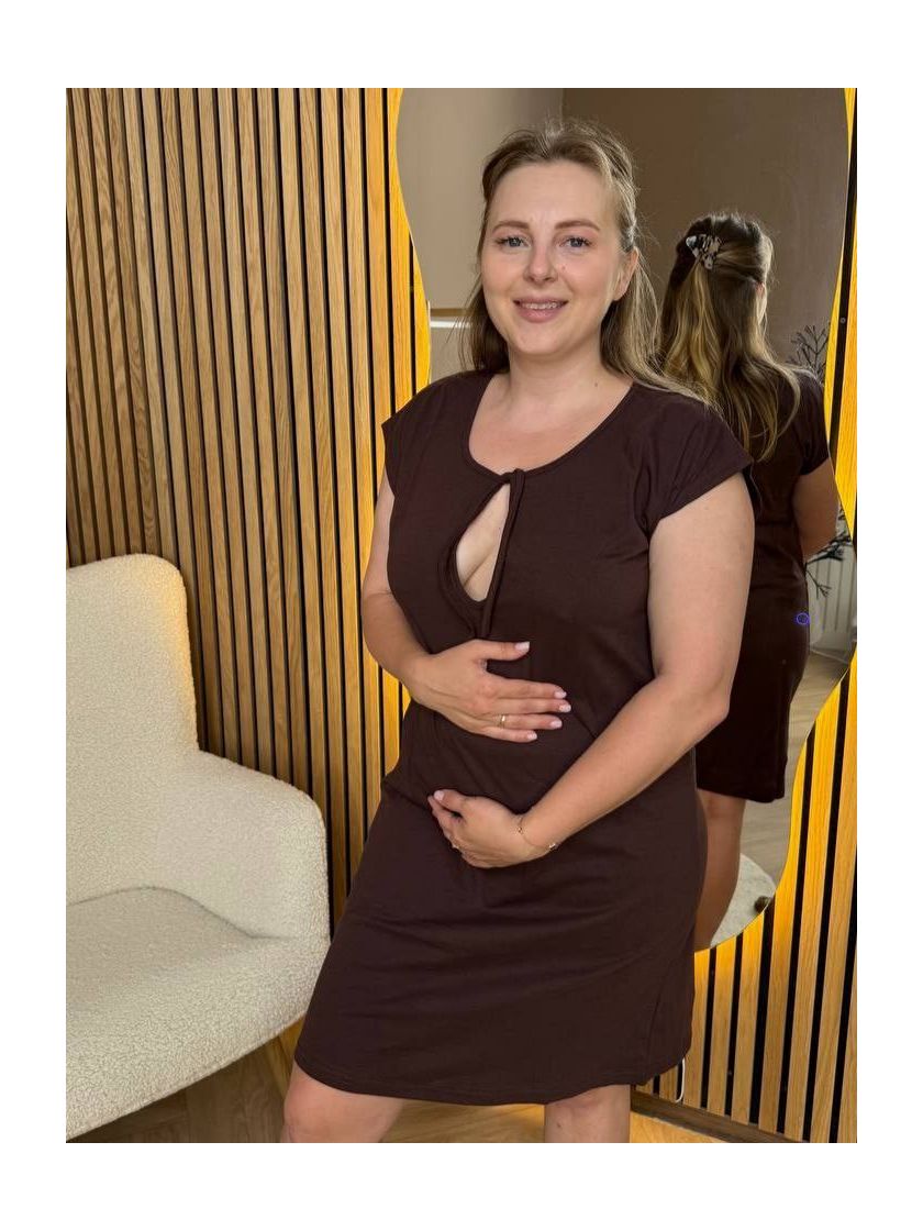 ❤ Сорочка на пологи бавовняна. Колір - Шоколад. Розмір - 46-48 (#15895793) ✓ Anna Konvert