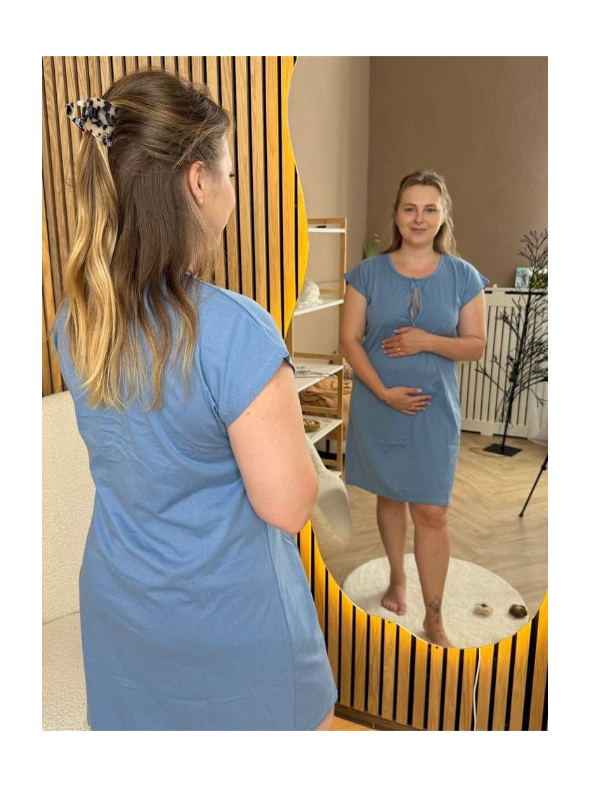 ❤ Сорочка на пологи бавовняна. Колір - Синій. Розмір - 50-52 (#91217939) ✓ Anna Konvert