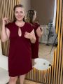 ❤ Сорочка на пологи бавовняна. Колір - Бордо. Розмір - 58-60 (#33237173) ✓ Anna Konvert