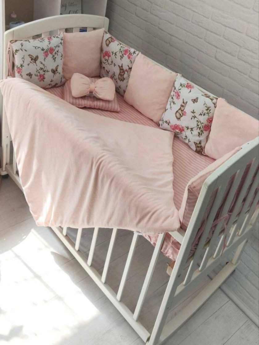 ❤ Набір на 3 боки велюр Elliz. Колір - Персиковий зайка в трояндах (#54775060) ✓ Anna Konvert