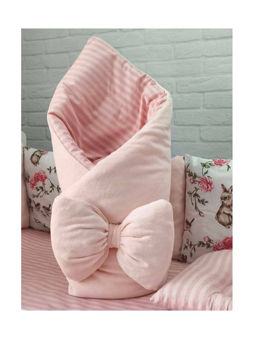 ❤ Набір на 3 боки велюр Elliz. Колір - Персиковий зайка в трояндах (#54775060) ✓ Anna Konvert