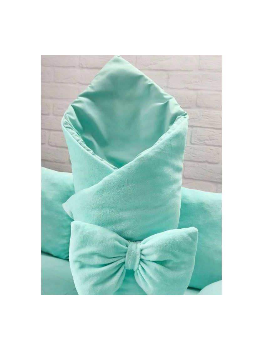 ❤ Набір на 3 боки велюр Elliz. Колір - Бірюзовий зайки з велосипедом (#87879878) ✓ Anna Konvert