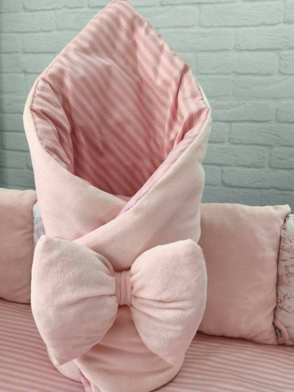 ❤ Набір на 3 боки велюр Elliz. Колір - Персиковий в акварельні квіти (#60724799) ✓ Anna Konvert 2