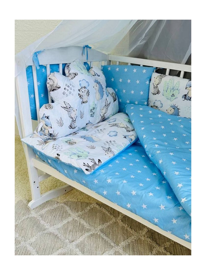 ❤ Набір з косою на 2 боки Bonna. Принт - Зірки на блакитному зі зверями (#59765451) ✓ Anna Konvert