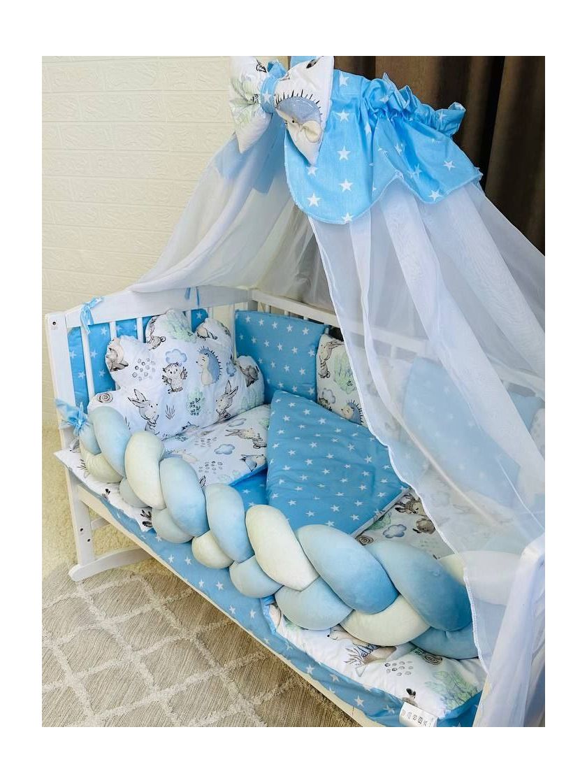 ❤ Набір з косою на 2 боки Bonna. Принт - Зірки на блакитному зі зверями (#59765451) ✓ Anna Konvert