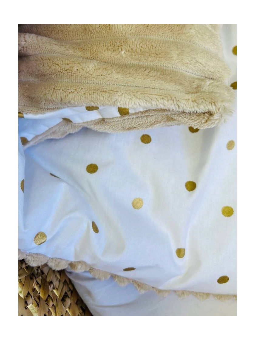 ❤ Конверт-плед на виписку 80 см на 100 см, на блискавці з наповнювачем у чохлі. Принт - Коло глітер, плюш шарпей беж (#48765498)