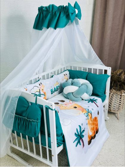 ❤ Набір принт коса з органайзером. Колір - Жираф з пальмами (#76001644) ✓ Anna Konvert 2