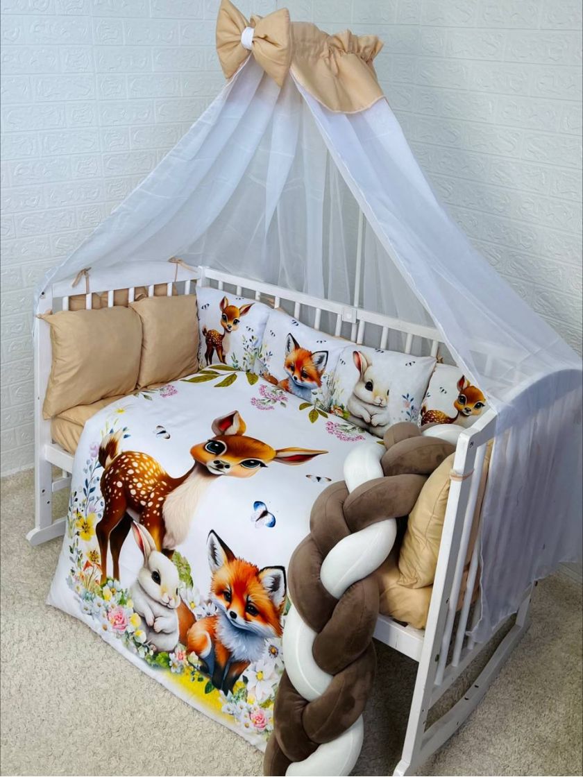 ❤ Набір принт коса з органайзером. Колір - Олень бембі бежеві (#22528468) ✓ Anna Konvert