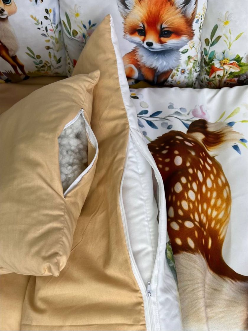 ❤ Набір принт коса з органайзером. Колір - Олень бембі бежеві (#22528468) ✓ Anna Konvert