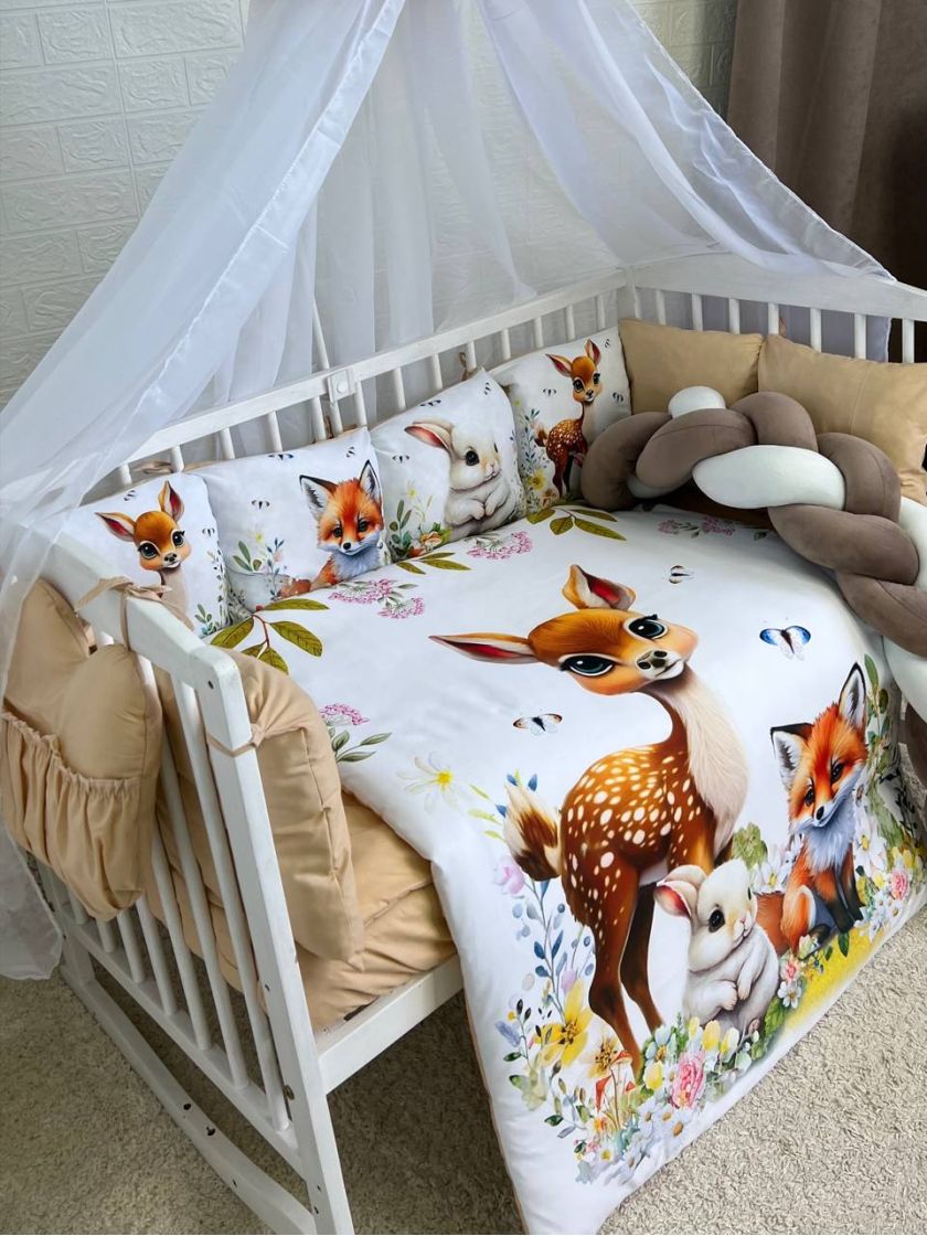 ❤ Набір принт коса з органайзером. Колір - Олень бембі бежеві (#22528468) ✓ Anna Konvert