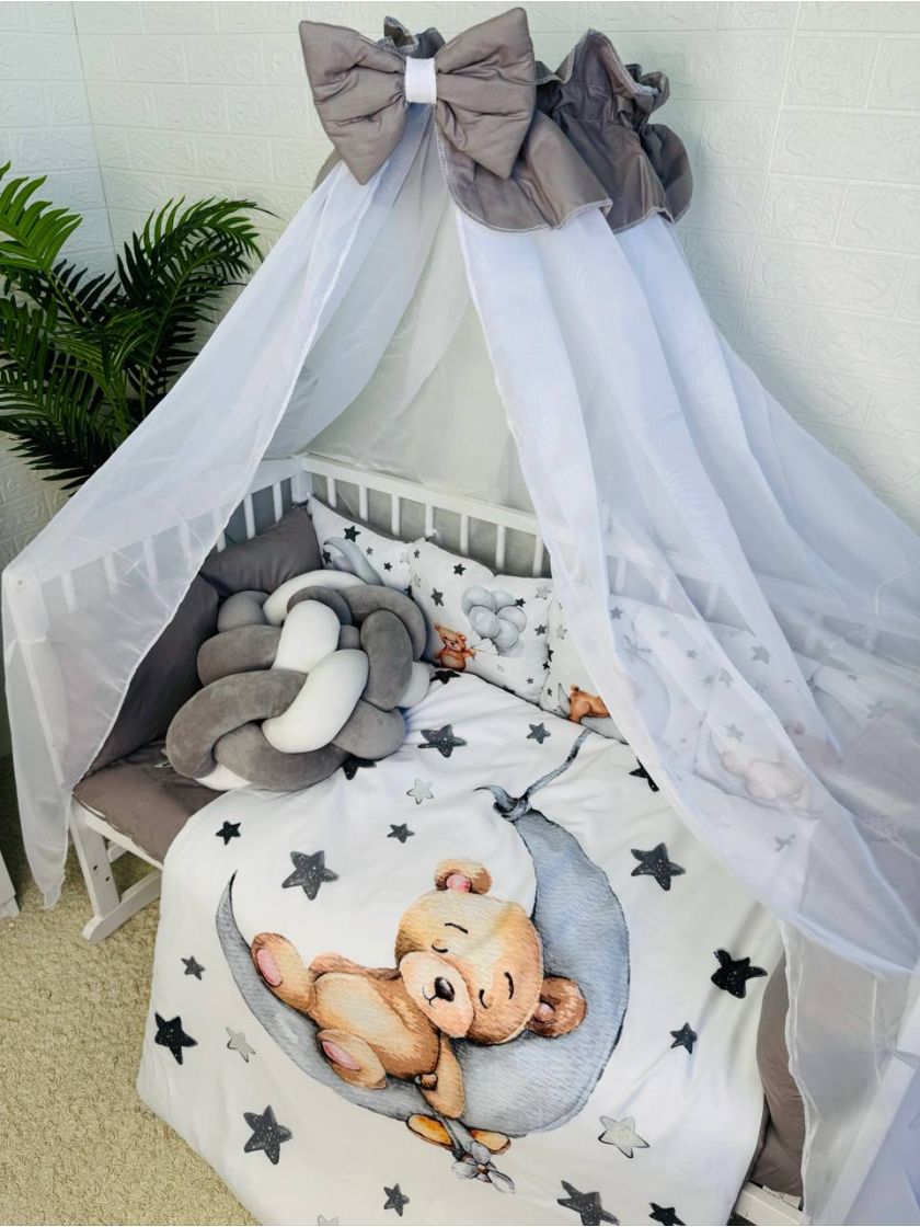 ❤ Набір принт коса з органайзером. Колір - Ведмедик на місяці (#24233230) ✓ Anna Konvert