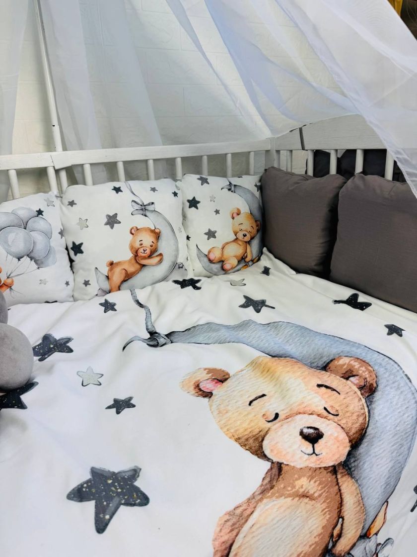 ❤ Набір принт коса з органайзером. Колір - Ведмедик на місяці (#24233230) ✓ Anna Konvert