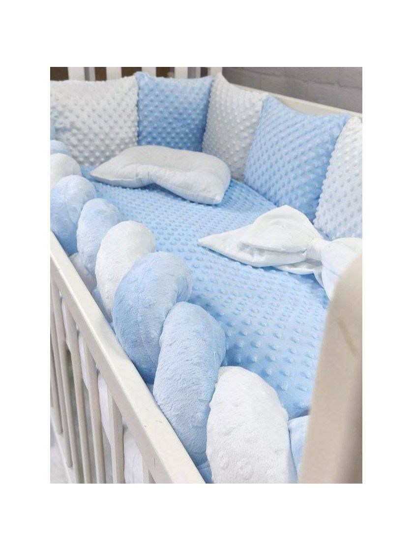 ❤ Набір у ліжко Мінкі плюш квадрат Elliz. Колір - Блакитний (#0239) ✓ Anna Konvert