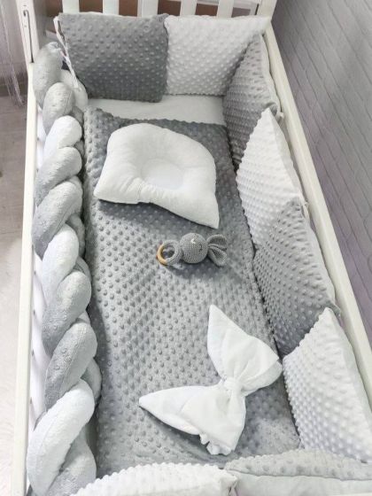 ❤ Набір у ліжко Мінкі плюш квадрат Elliz. Колір - Сірий (#57196029) ✓ Anna Konvert 2