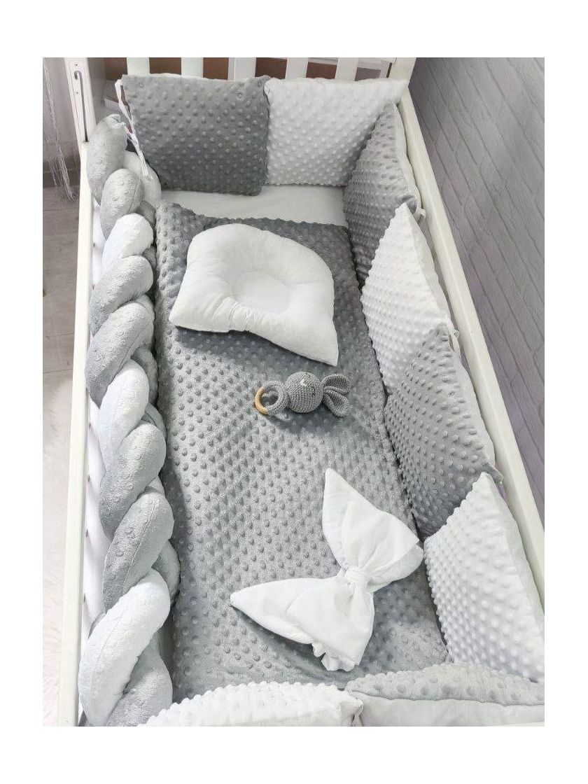 ❤ Набір у ліжко Мінкі плюш квадрат Elliz. Колір - Сірий (#57196029) ✓ Anna Konvert