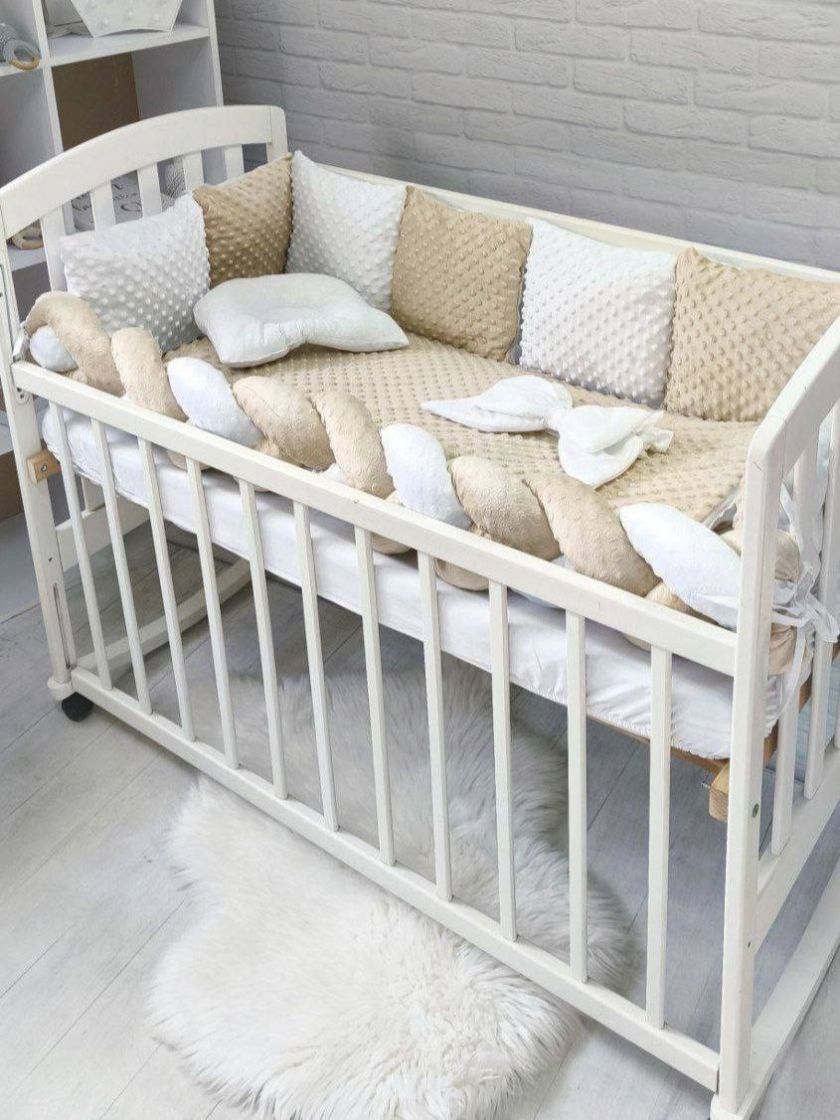 ❤ Набір у ліжко Мінкі плюш квадрат Elliz. Колір - Бежевий (#66041880) ✓ Anna Konvert