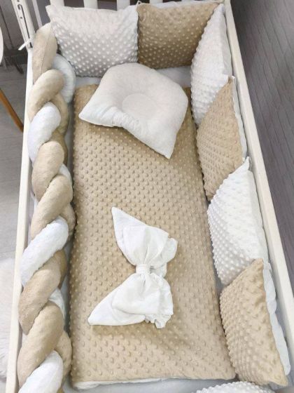 ❤ Набір у ліжко Мінкі плюш квадрат Elliz. Колір - Бежевий (#66041880) ✓ Anna Konvert 2