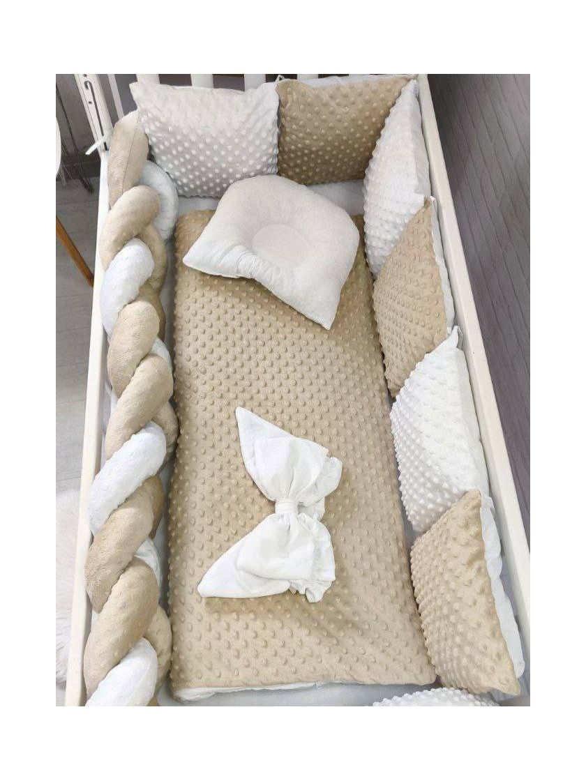 ❤ Набір у ліжко Мінкі плюш квадрат Elliz. Колір - Бежевий (#66041880) ✓ Anna Konvert