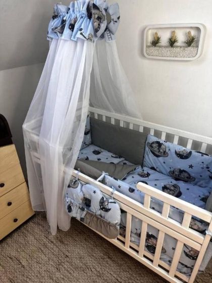 ❤ Набір "Органік" з подушками. Принт - Ведмедики на блакитному (#44402106) ✓ Anna Konvert