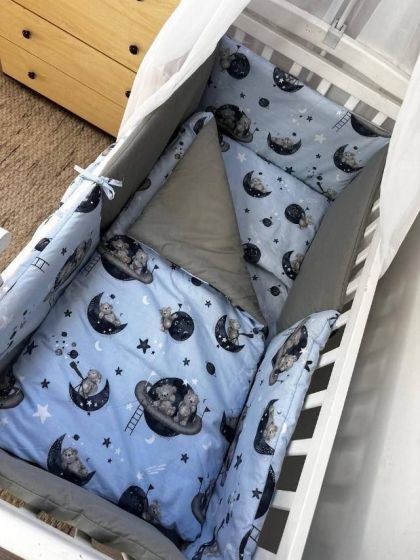 ❤ Набір "Органік" з подушками. Принт - Ведмедики на блакитному (#44402106) ✓ Anna Konvert 2