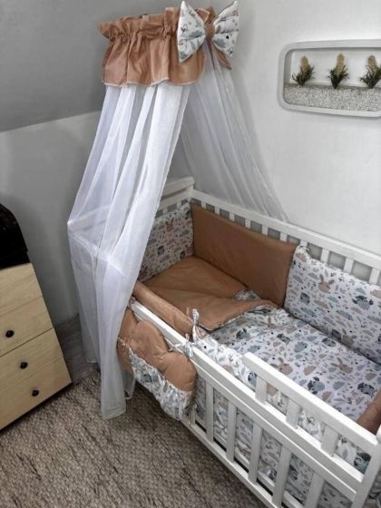 ❤ Набір "Органік" з подушками. Принт - Совенята з зайцем, бежевий однотон (#75075104) ✓ Anna Konvert