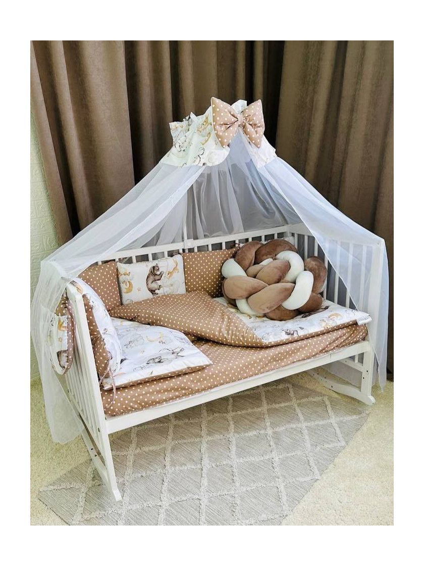 ❤ Набір з косою на 2 боки Bonna. Принт - Горошок на бежі, звірі на хмаринці (#64763633) ✓ Anna Konvert