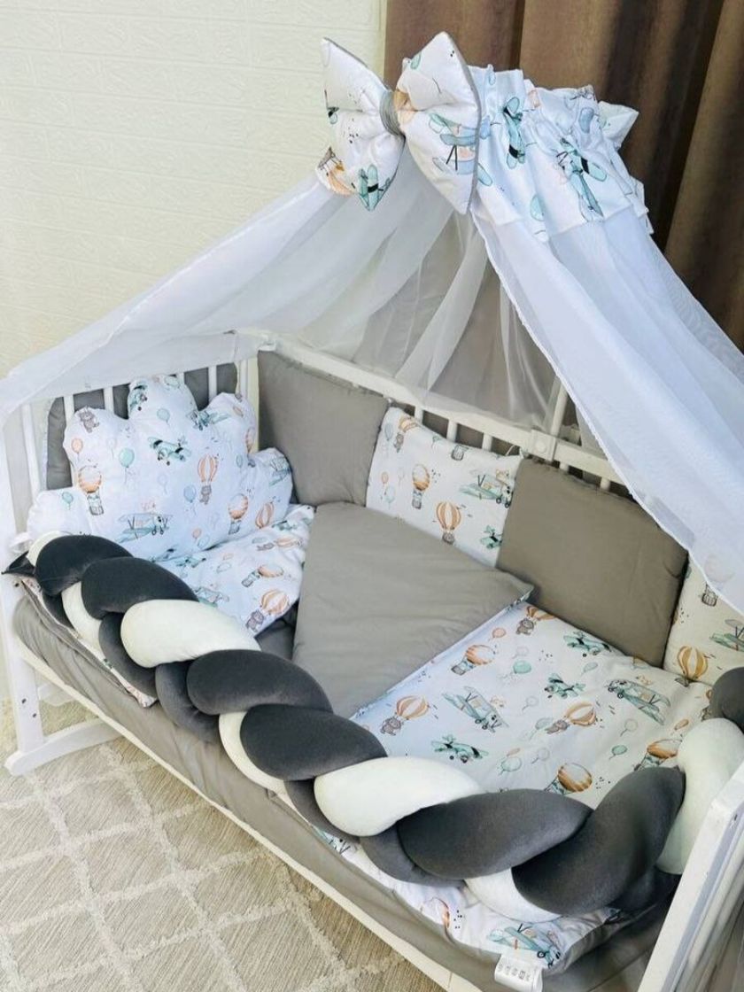 ❤ Набір з косою на 2 боки Bonna. Принт - Сірий однотон з повітряними кулями (#28352848) ✓ Anna Konvert