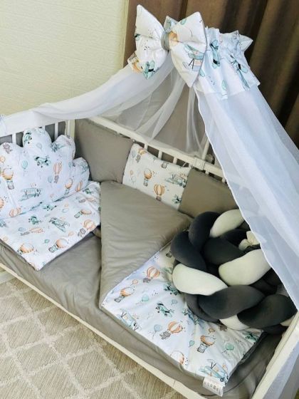 ❤ Набір з косою на 2 боки Bonna. Принт - Сірий однотон з повітряними кулями (#28352848) ✓ Anna Konvert 2