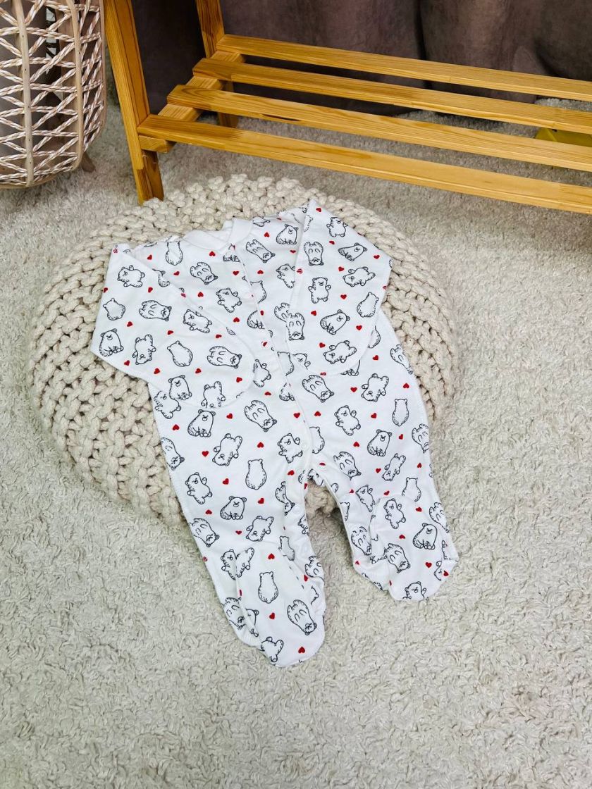 ❤ Чоловічок байка. Колір - Ведмідь з серцями, контур. Розмір - 62-68 (#47150759) ✓ Anna Konvert