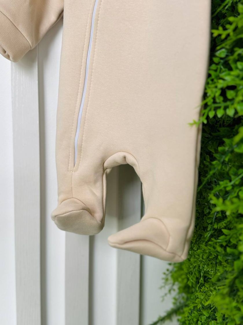 ❤ Ромпер, на флісі трьохнитка до +10 градусів.. Колір - Бежевий. Розмір - 56-62 см (#63659944) ✓ Anna Konvert