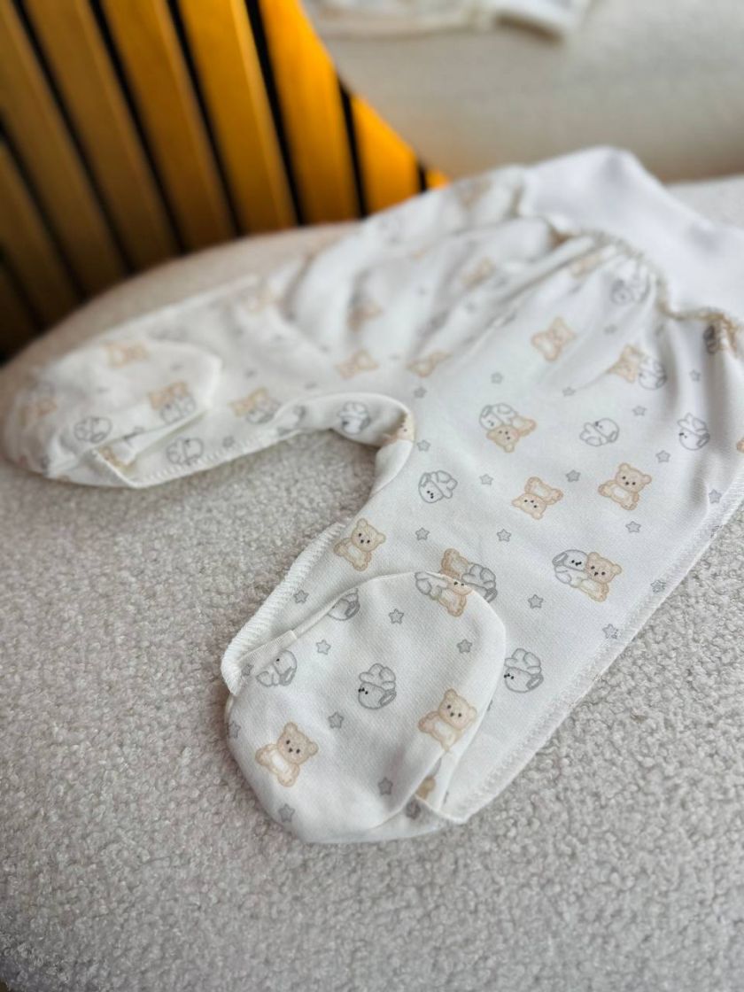 ❤ Комплект 2ка з боді, байка, Ромашка 56-62см. Принт - Ведмедик, зайченя маленькі. Розмір - 56-62 (#37502523) ✓ Anna Konvert