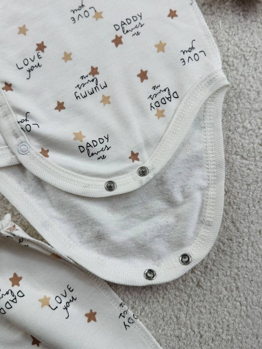 ❤ Комплект 2ка з боді, байка, Ромашка 56-62см. Принт - Daddy love it is me. Розмір - 56-62 (#1487110) ✓ Anna Konvert