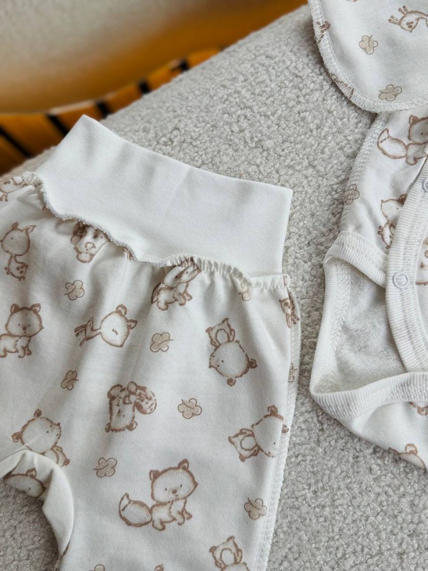 ❤ Комплект 2ка з боді, байка, Ромашка 56-62см. Принт - Лисичка бежева. Розмір - 56-62 (#11365572) ✓ Anna Konvert