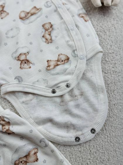 ❤ Комплект 2ка з боді, байка, Ромашка 56-62см. Принт - Ведмедикі на хмаринці. Розмір - 56-62 (#83551630) ✓ Anna Konvert 2