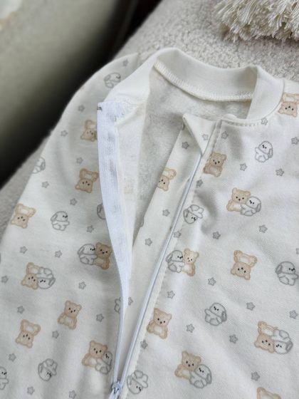 ❤ Пелюшка-кокон, на блискавці, байка Ромашка 62р. Принт - Ведмедик, зайченя маленькі (#13682508) ✓ Anna Konvert 2