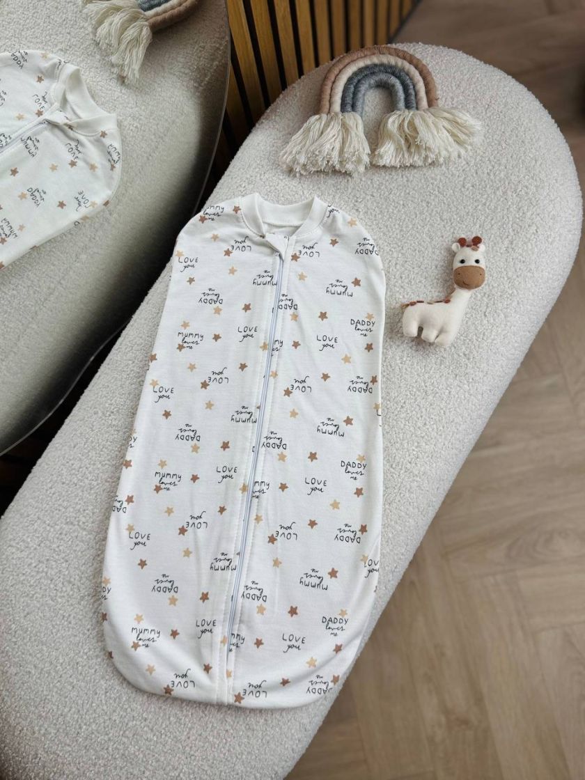 ❤ Пелюшка-кокон, на блискавці, байка Ромашка 62р. Принт - Daddy love it is me (#19177863) ✓ Anna Konvert