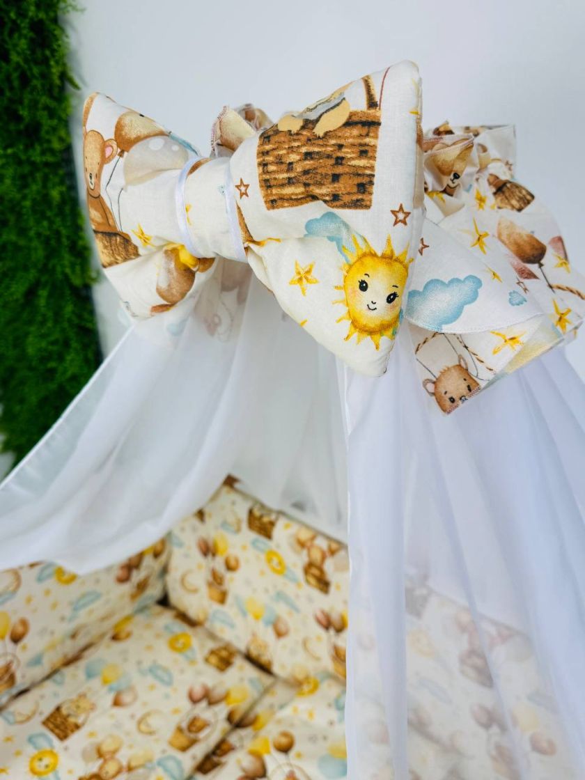 ❤ Набір у ліжко 9в1 суцільні. Принт - Ведмедик на кулі (#16178637) ✓ Anna Konvert