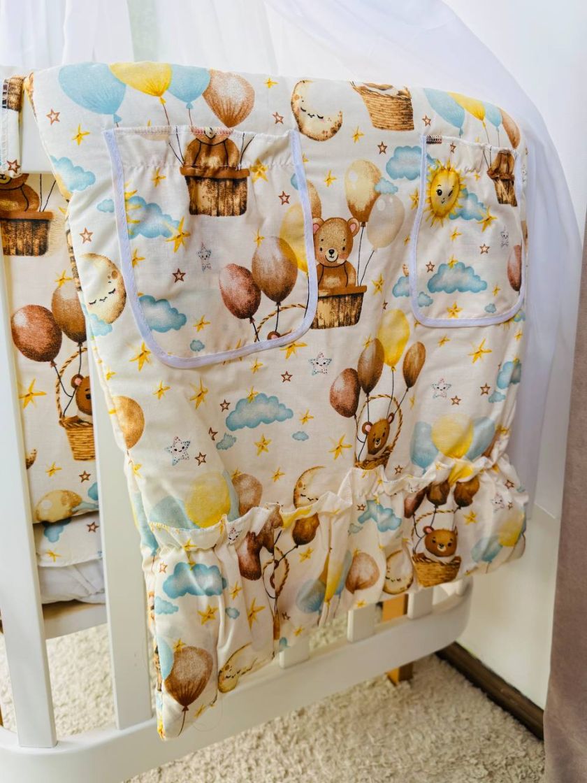 ❤ Набір у ліжко 9в1 суцільні. Принт - Ведмедик на кулі (#16178637) ✓ Anna Konvert