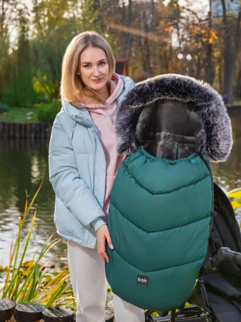 ❤ Зимовий конверт у візочок Bair Iceberg від 0 до 3 років. Колір - Amazing green (#44557622) ✓ Anna Konvert