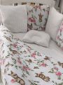 ❤ Набір у ліжко Elliz + тканина Піке, на 3 сторони. Принт - Зайчики в трояндах (#7046860) ✓ Anna Konvert