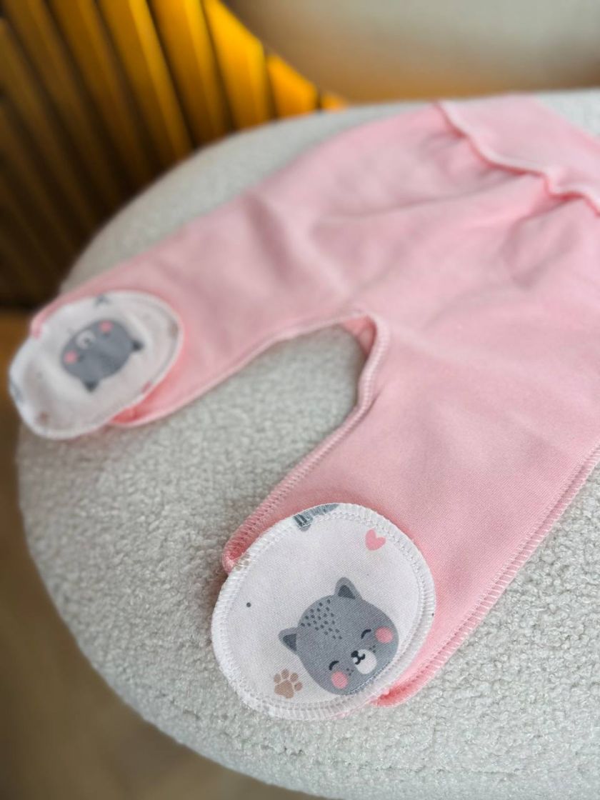 ❤ Комплект 3ка з сорочкою байка, БО. Принт - Киці на рожевому. Розмір - 56см (#53473656) ✓ Anna Konvert