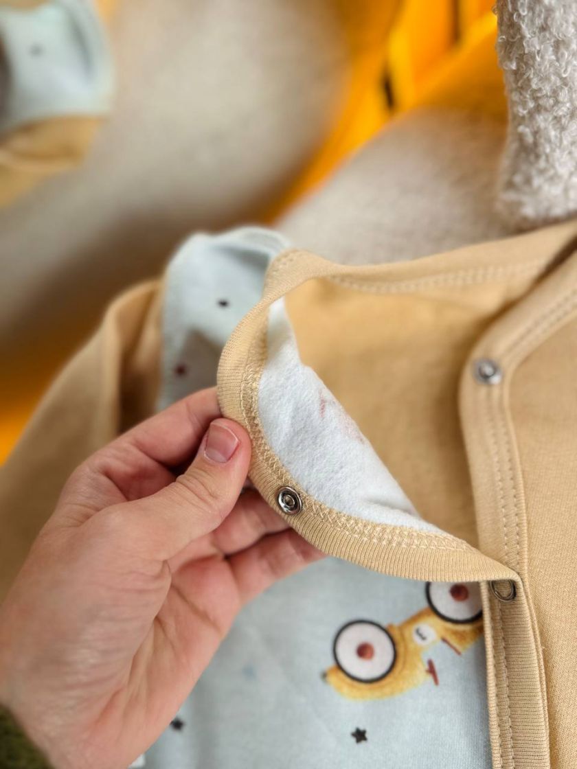 ❤ Чоловічок з шапочкою "Метелик", байка, 62р. БО. Принт - Авто на бежі. Розмір - 62 (#83382181) ✓ Anna Konvert