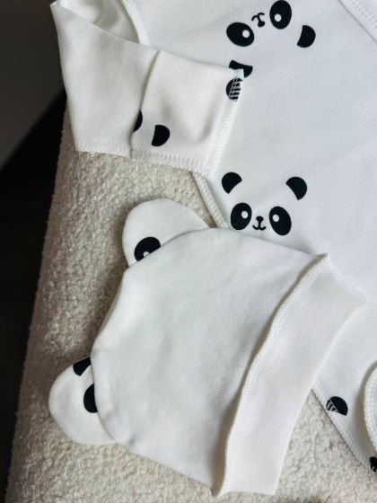 ❤ Чоловічок з шапочкою "Метелик", байка, 62р. БО. Принт - Панди контур. Розмір - 62 (#41182322) ✓ Anna Konvert 2