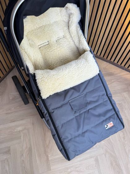 ❤ Зимовий конверт у прогулянковий візочок, люльку, з бахілами Mini ForKids, 70% вовни, Сірий, 0-2 років (#0391) ✓ Anna Konvert 2