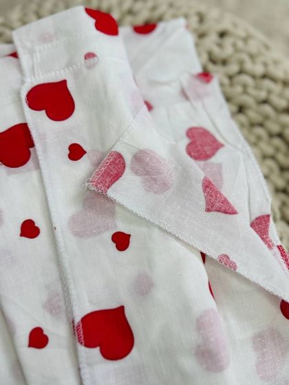 ❤ Пелюшки бавовняні. Принт - Серця червоні великі на білому (#88401231) ✓ Anna Konvert 2