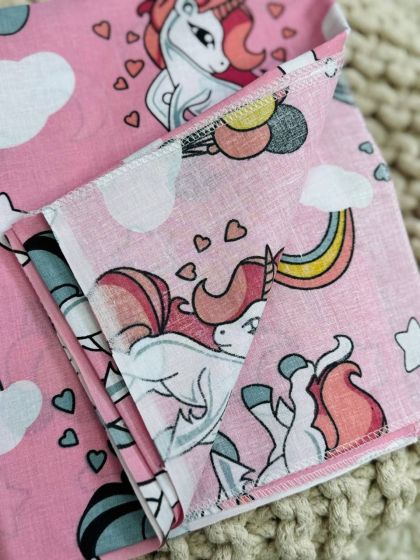 ❤ Пелюшки Ситцеві 85 см на 105 см. Принт - Єдиноріг з кульками на рожевому (#49420524) ✓ Anna Konvert 2