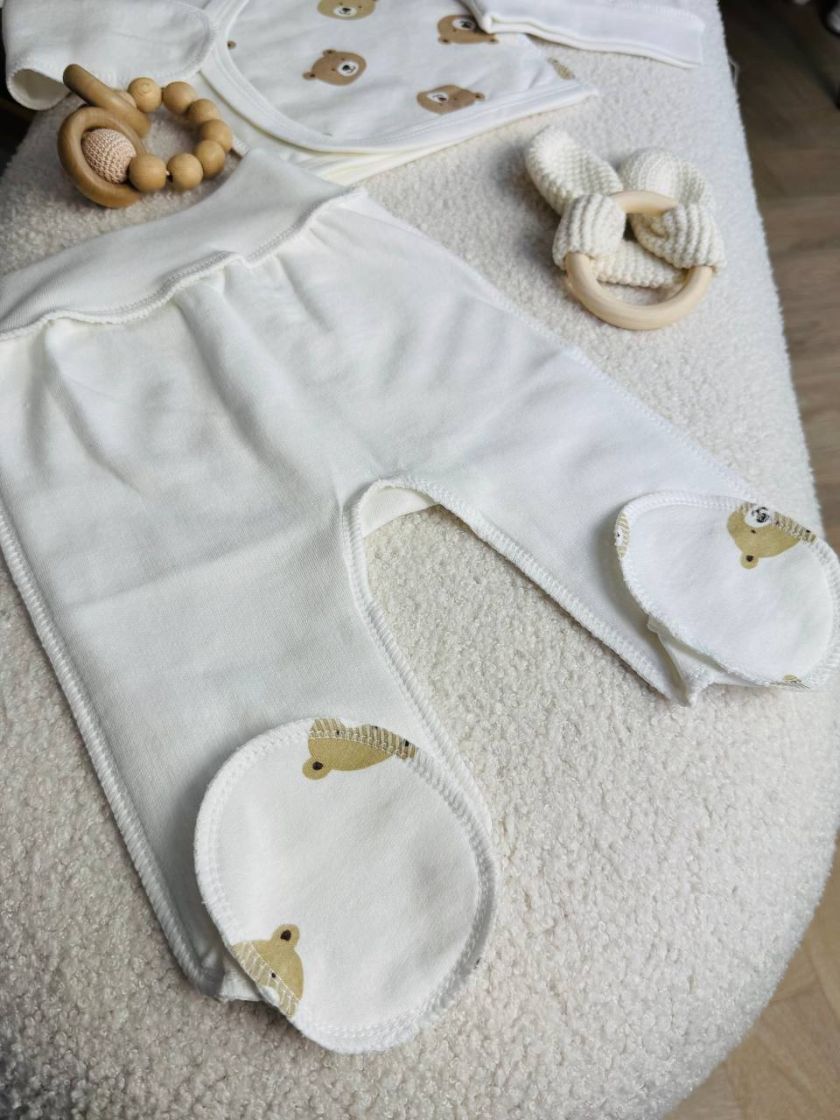 ❤ Комплект 3ка з сорочкою байка, БО. Принт - Мордочки ведмедів. Розмір - 56см (#73488968) ✓ Anna Konvert