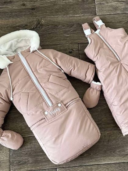 ❤ Зимовий комбінезон 3в1 "Teddy". Колір - Бежевий (#1359825) ✓ Anna Konvert 2